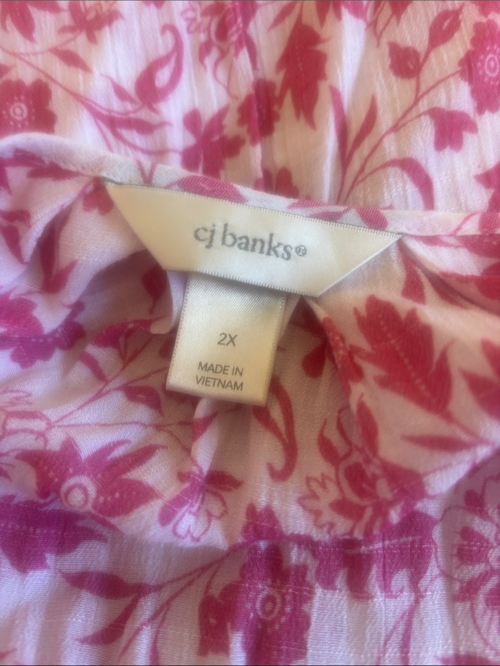 CJ Banks Lightweight Pullover Floral Top size 2X - Picture 7 of 8